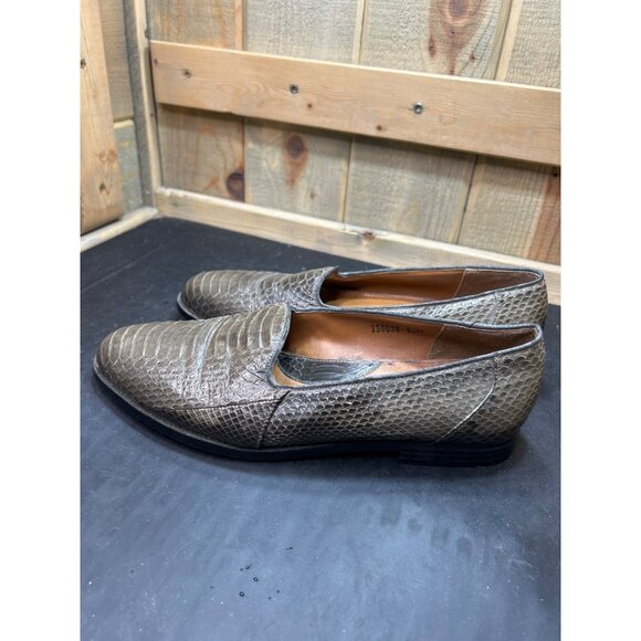 Giorgio Brutini Exotic Genuine Snakeskin Loafers 8.5M Brown Slip-On Dress Shoes main image 7